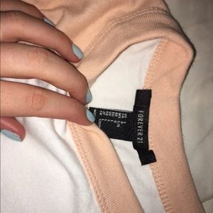 Forever 21 graphic cropped long sleeve